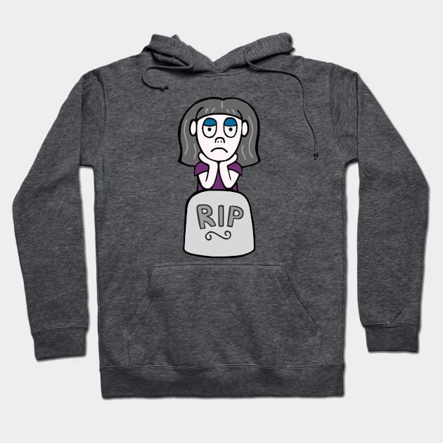 Bored Goth Girl Hoodie by Scroungin' 4 Catsup